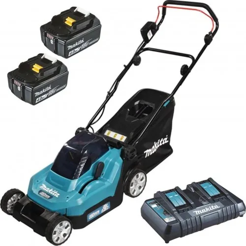 Makita DLM382PM2 se dvěma bateriemi a dvojitou nabíječkou