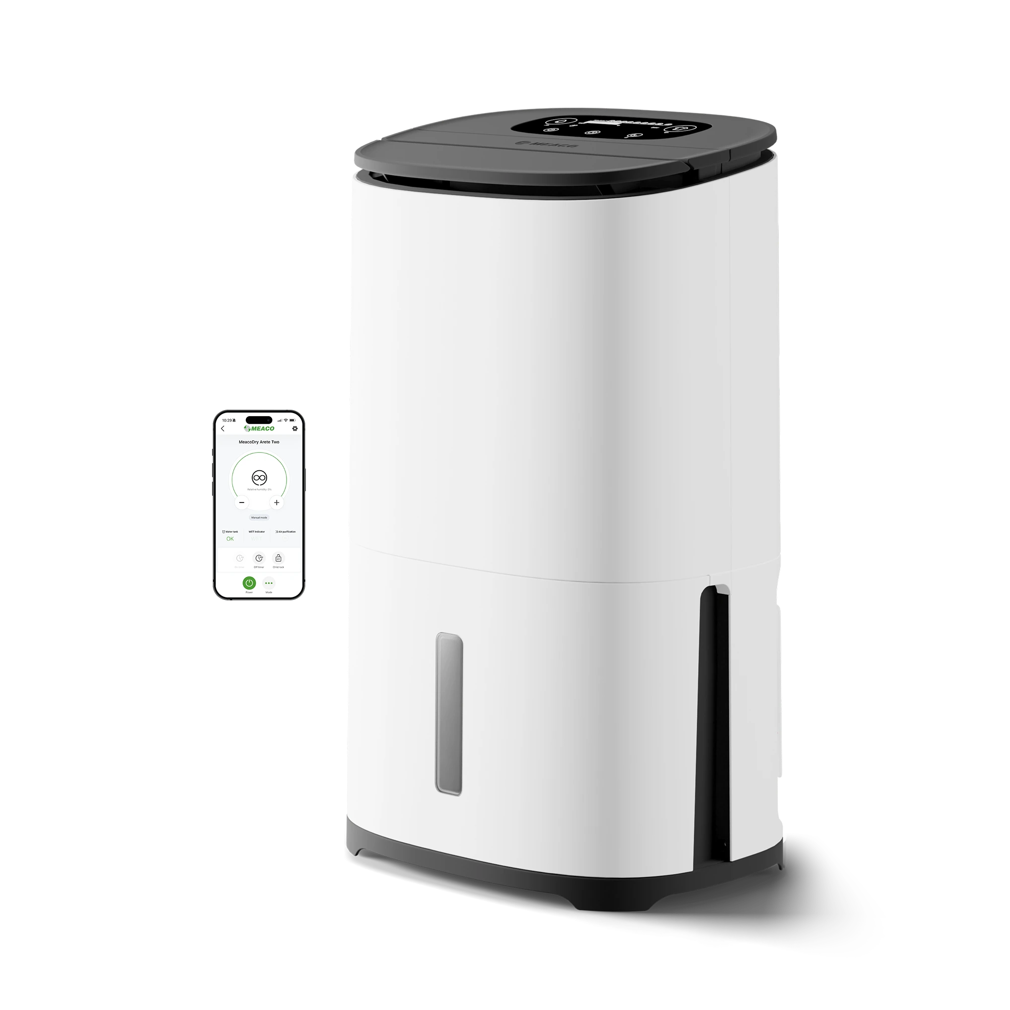 MeacoDry Arete Two 20L, bílá/černá – produktová fotografie