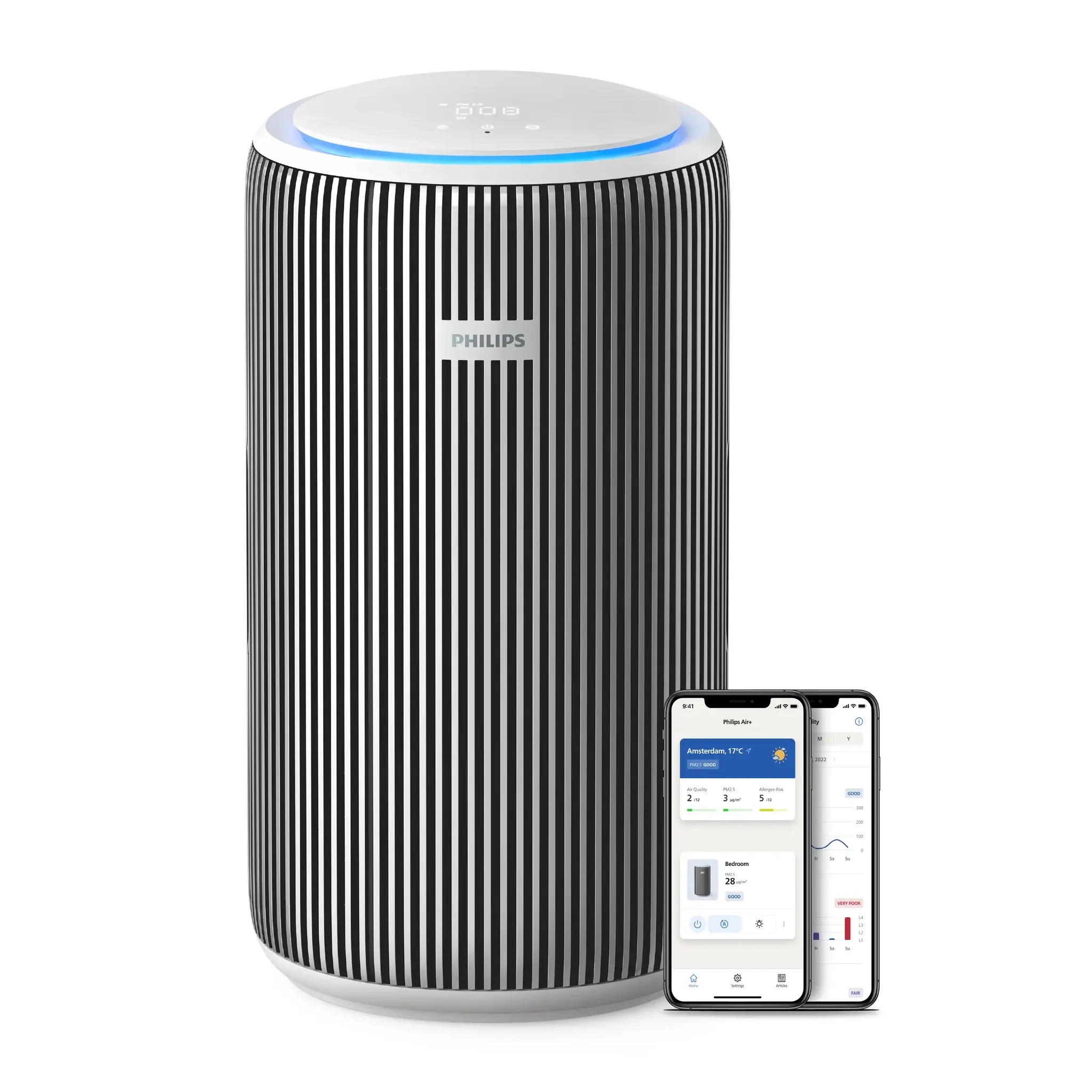 Philips PureProtect 3200 AC3220/10, bílá/stříbrná – produktová fotografie